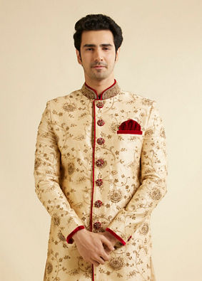 Manyavar Men Majestic Embroidered Traditional Sherwani