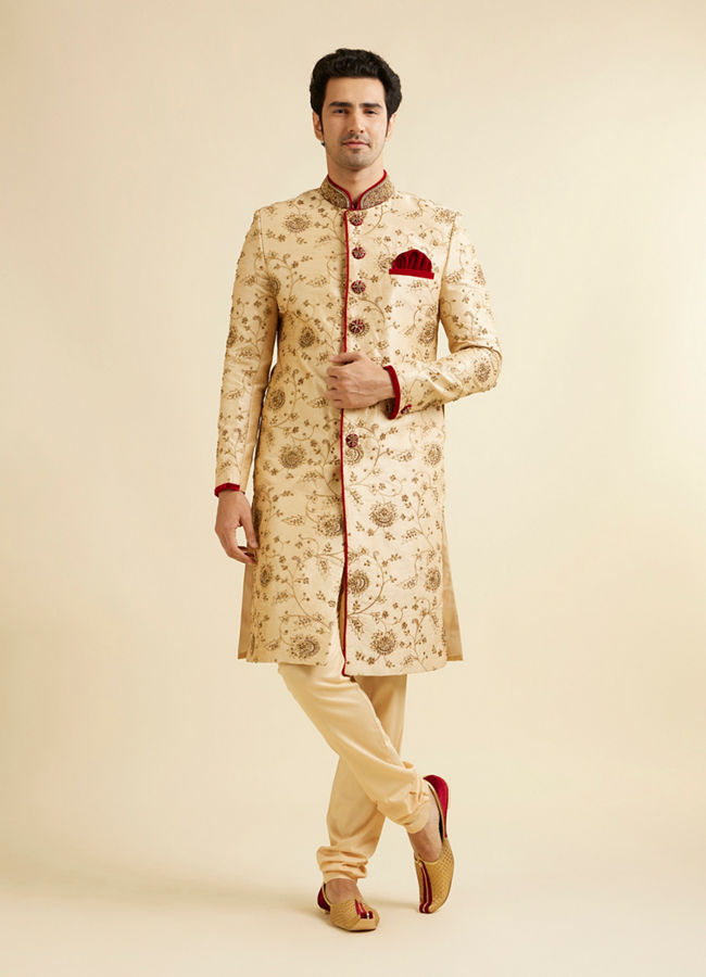 Manyavar Men Majestic Embroidered Traditional Sherwani