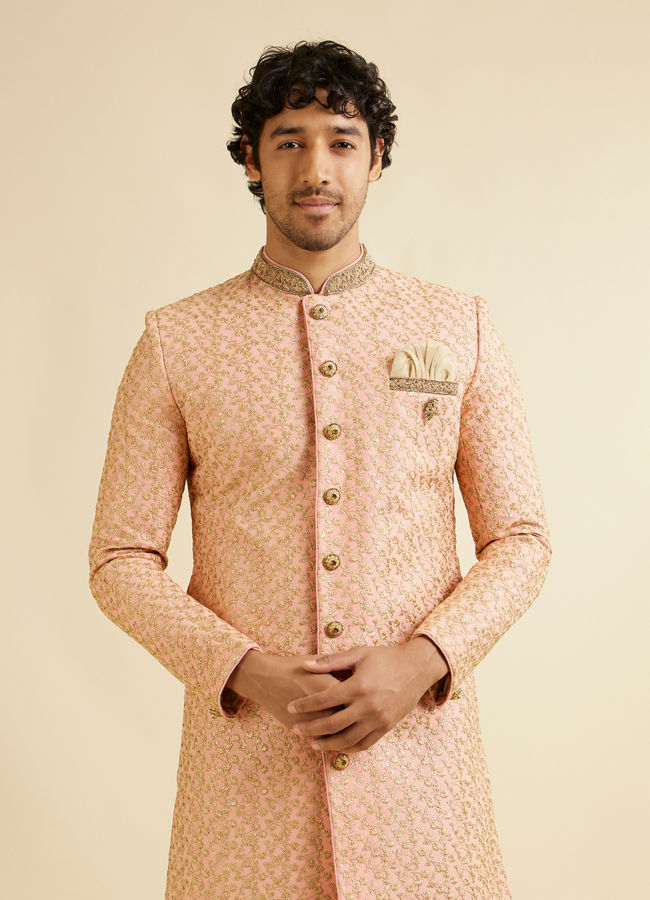 alt message - Manyavar Men Glamorous Gajaree Sherwani image number 0