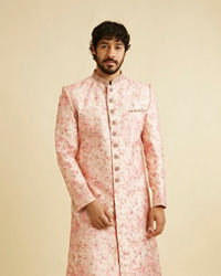 Manyavar Men Exquisite Pastel Pink Sherwani