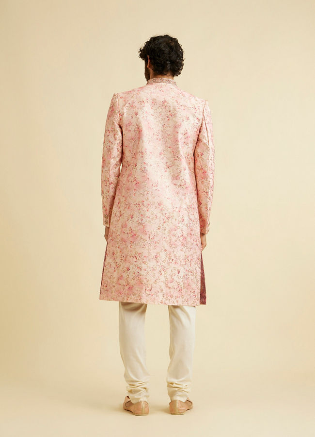 Manyavar Men Exquisite Pastel Pink Sherwani