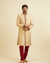 alt message - Manyavar Men Opulent Fawn Sherwani Set image number 2