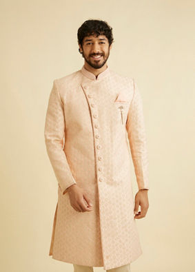 Manyavar Men Opulent Gajaree Sherwani Set image number 0