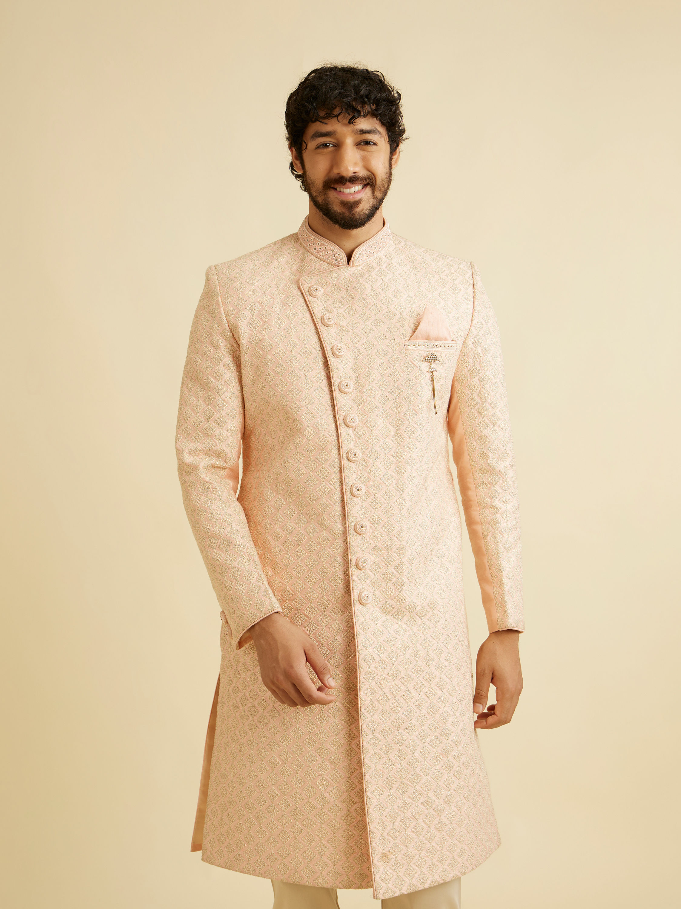 Manyavar Men Opulent Gajaree Sherwani Set