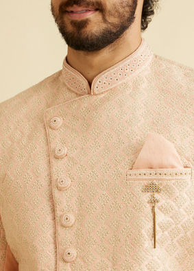 Manyavar Men Opulent Gajaree Sherwani Set image number 1