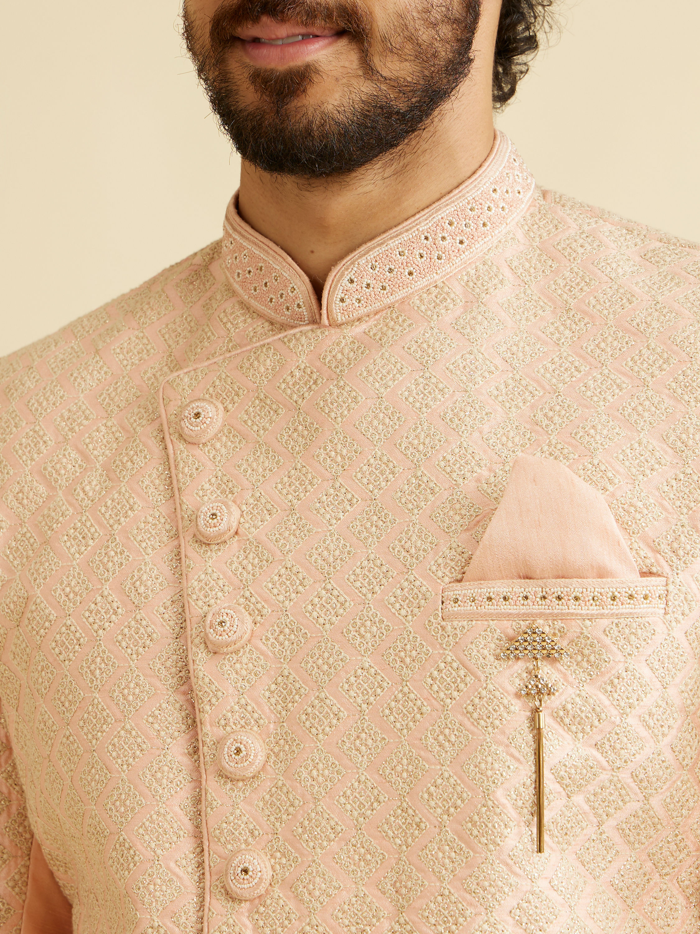 Manyavar Men Opulent Gajaree Sherwani Set