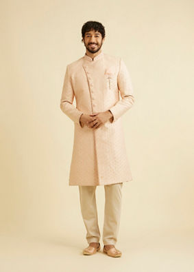 Manyavar Men Opulent Gajaree Sherwani Set image number 2