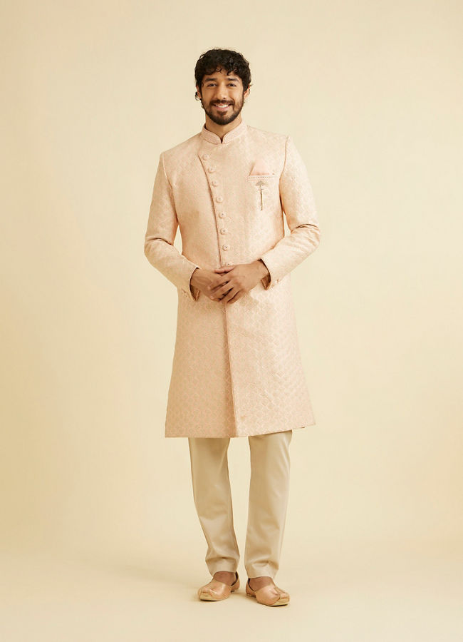 alt message - Manyavar Men Opulent Gajaree Sherwani Set image number 2