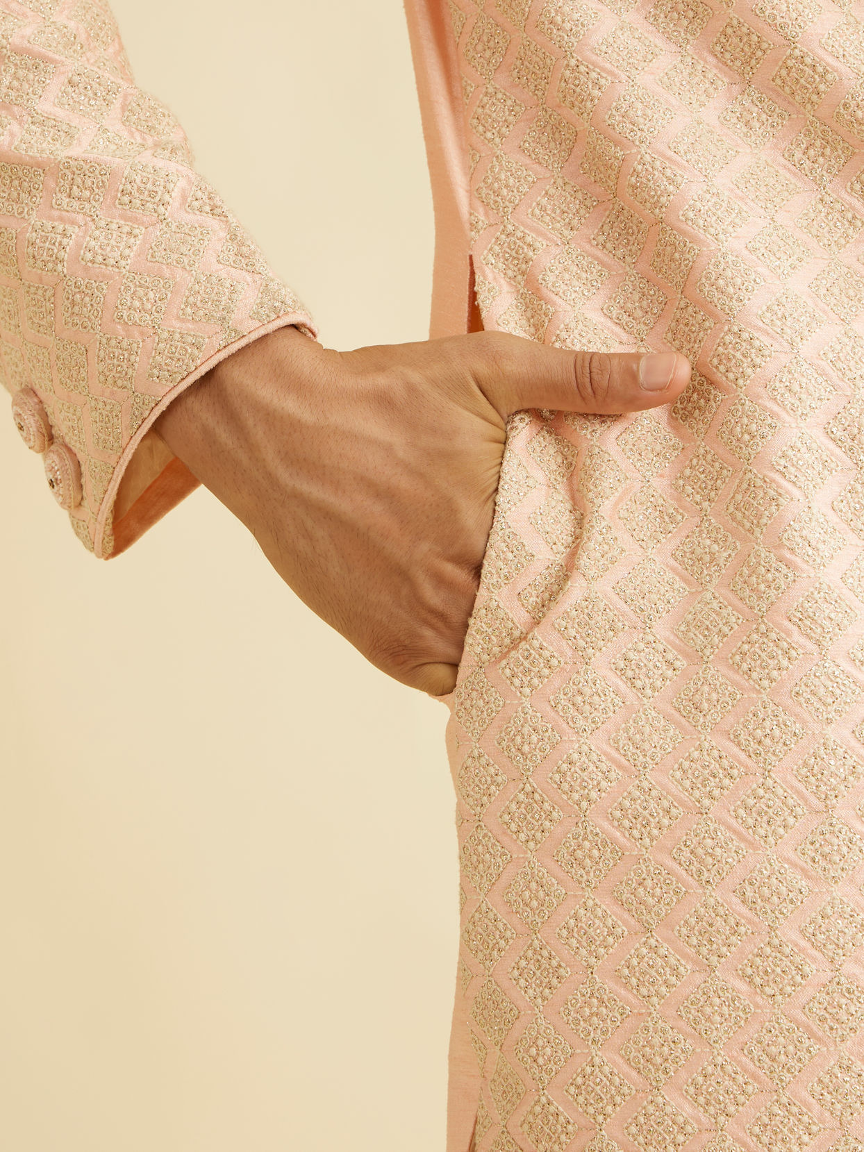 Manyavar Men Opulent Gajaree Sherwani Set