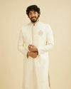 Manyavar Men Opal White Sherwani