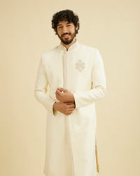 Manyavar Men Opal White Sherwani