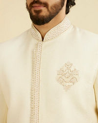 Manyavar Men Opal White Sherwani