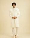 Manyavar Men Opal White Sherwani