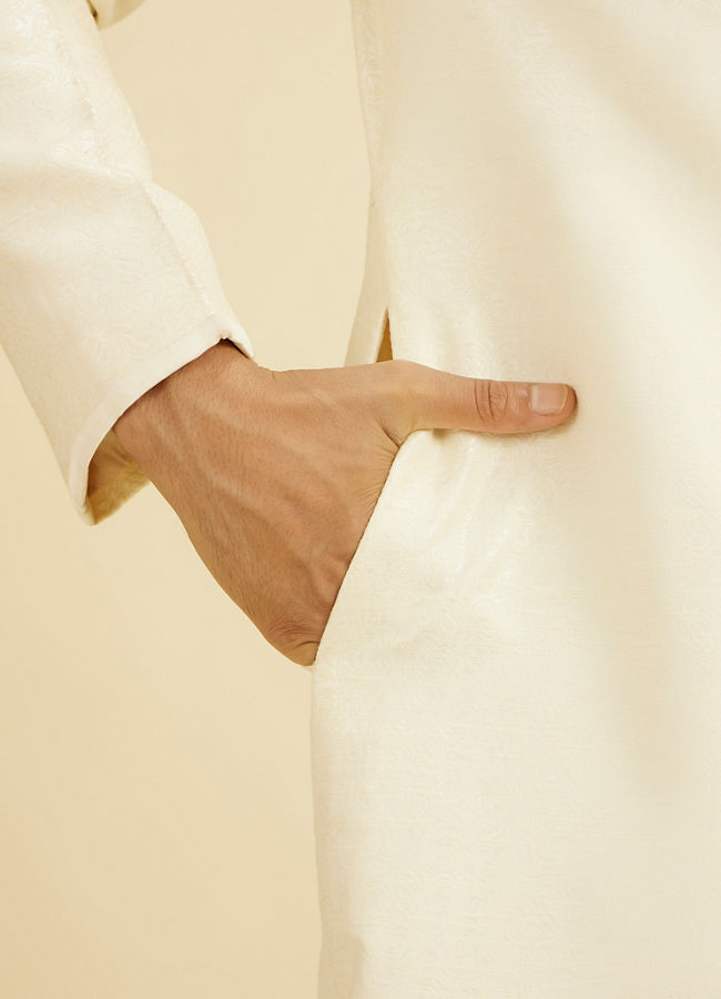 Manyavar Men Opal White Sherwani