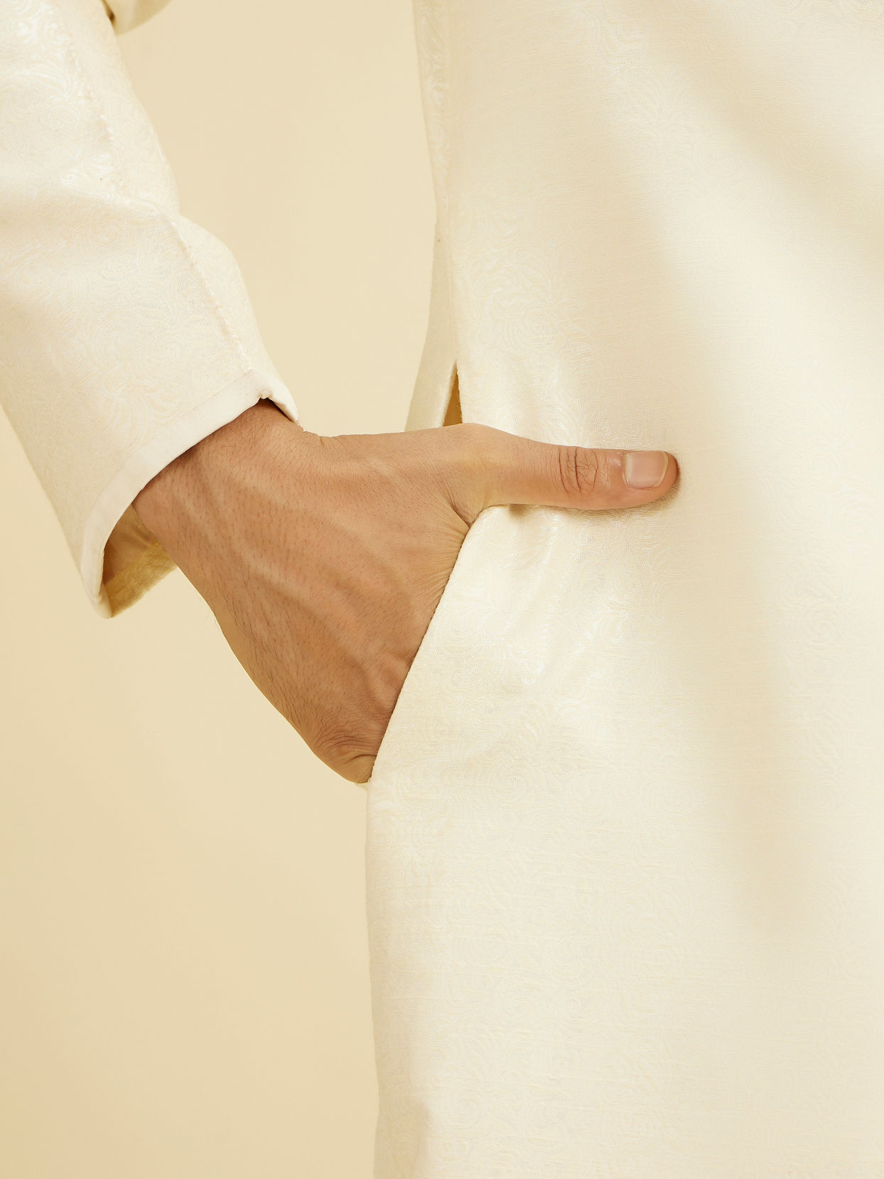 Manyavar Men Opal White Sherwani