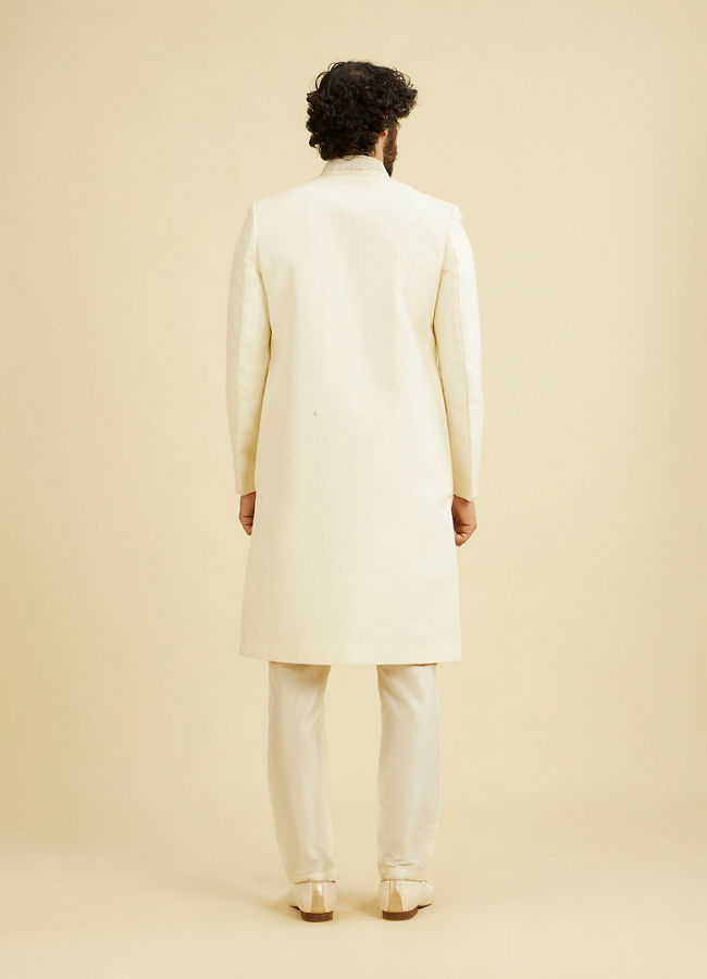 Manyavar Men Opal White Sherwani
