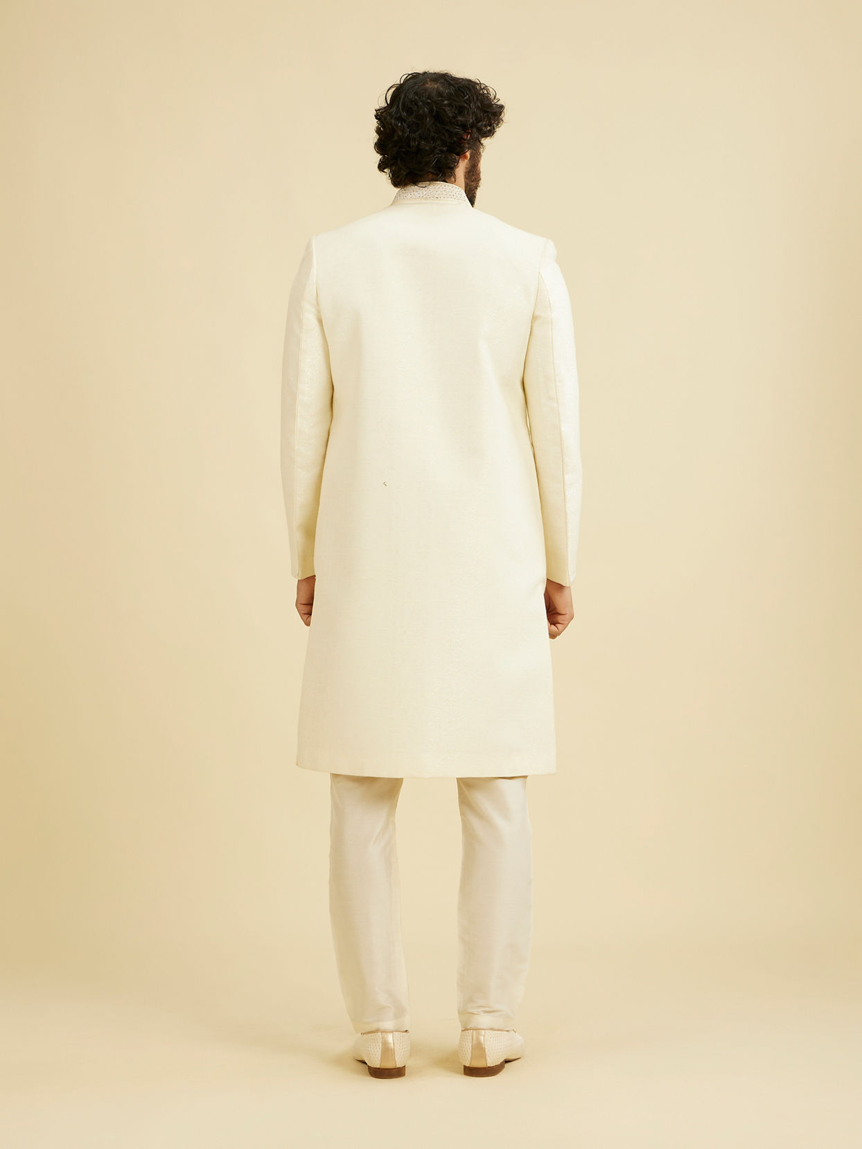 Manyavar Men Opal White Sherwani