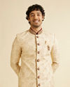 Beige Embellished Sherwani