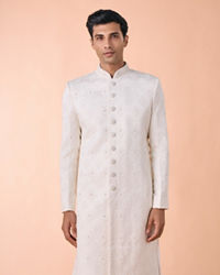 Manyavar Men White Royalty Elegance Sherwani