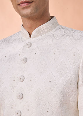 Manyavar Men White Royalty Elegance Sherwani