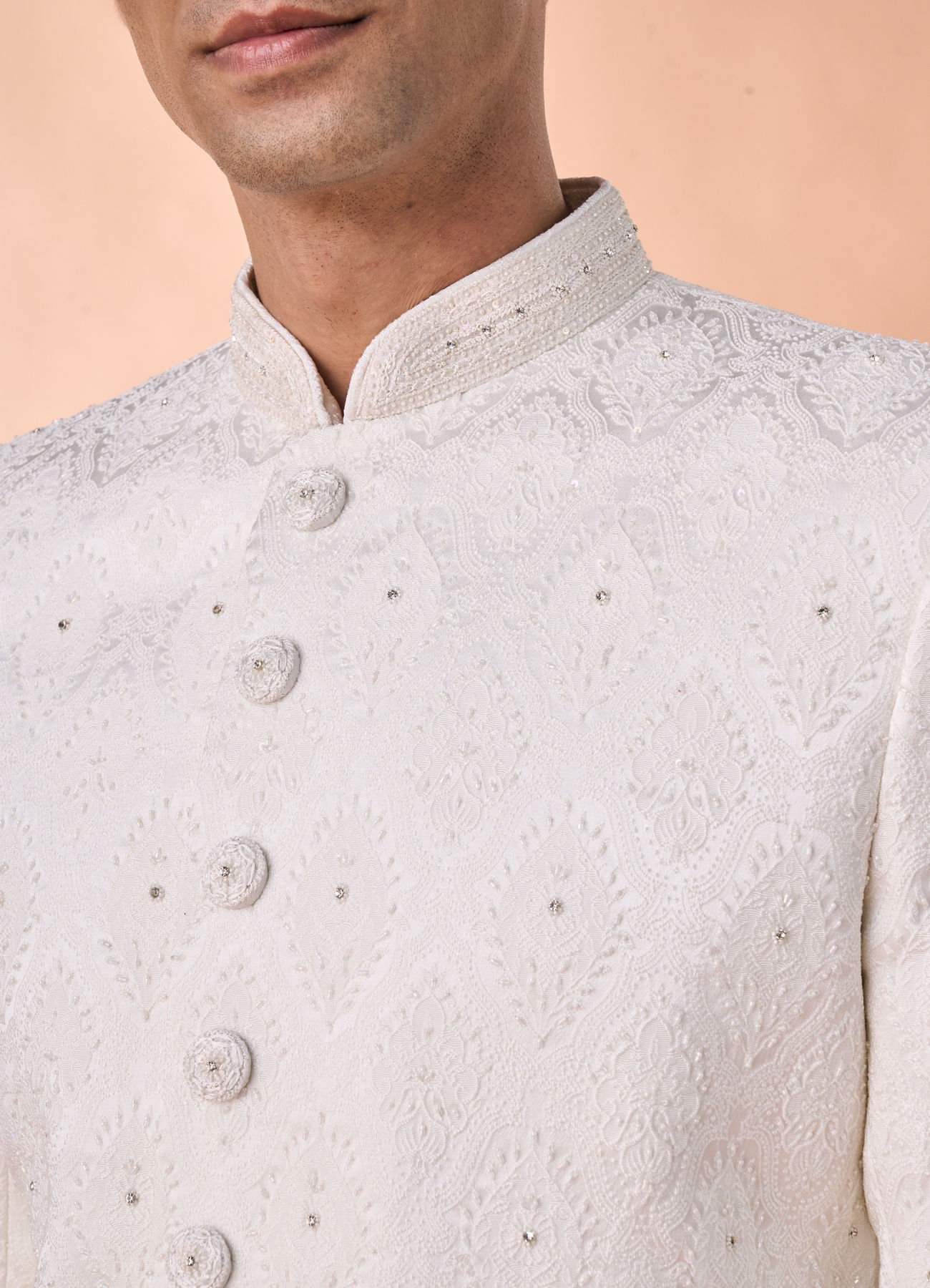 Manyavar Men White Royalty Elegance Sherwani