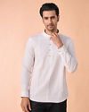 Elegant White Short Kurta