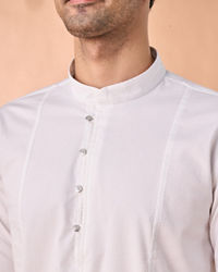 Manyavar Men Elegant White Short Kurta