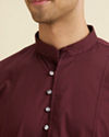 Manyavar Men Maroon Elegance Short Kurta