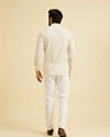 Manyavar Men Exquisite Cream Linen Kurta