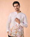Manyavar Men Warm White Elegance Short Kurta