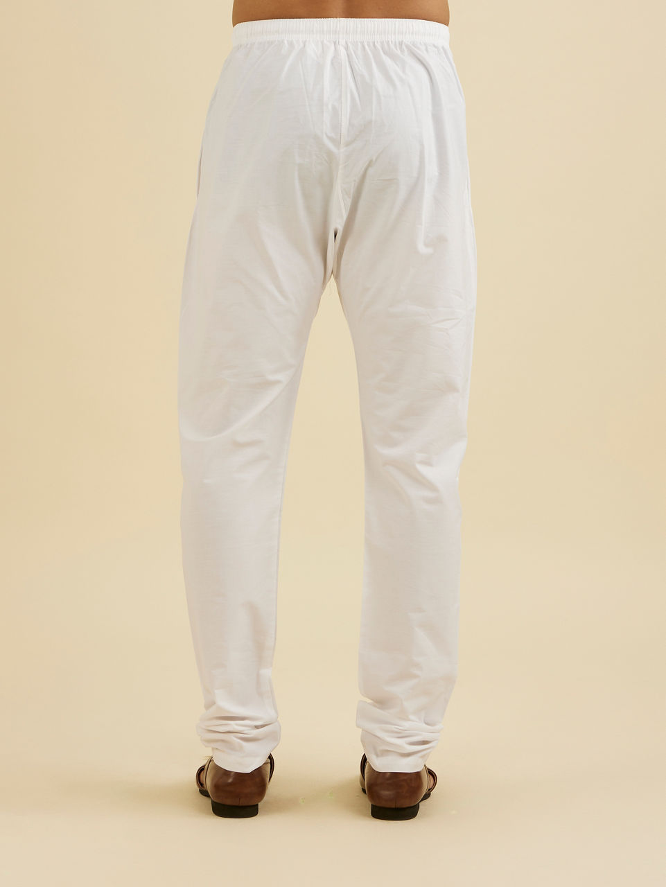 Manyavar Men Cloud White Churidar Pyjama