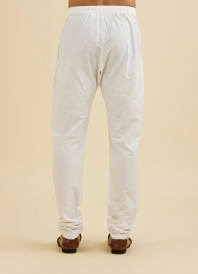 Manyavar Men Cloud White Churidar Pyjama