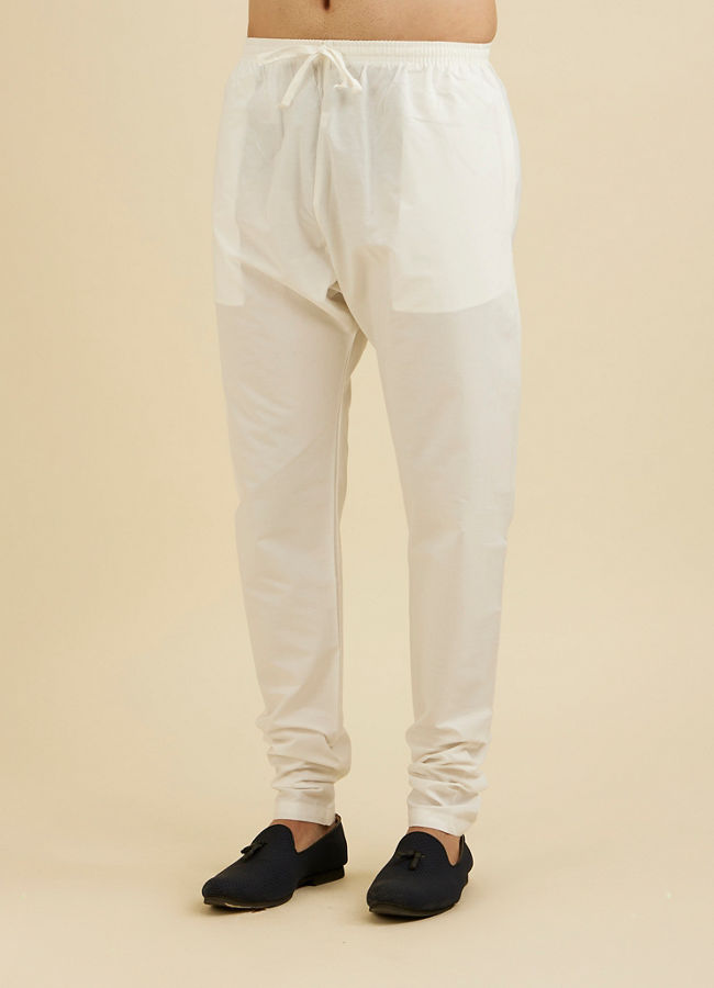 Manyavar Men Cream Beige Churidar Pyjama
