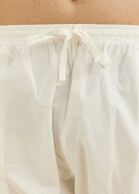 Manyavar Men Cream Beige Churidar Pyjama