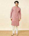 Manyavar Men Off White Pencil Cut Pajama