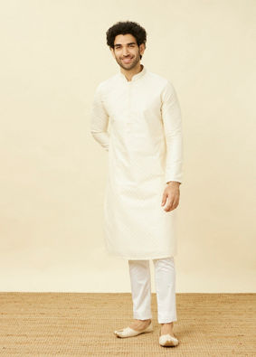 alt message - Manyavar Men Light Cream Pants image number 4