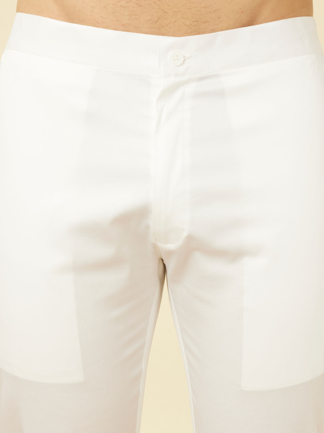 Manyavar Men Light Cream Pants