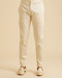 Manyavar Men Beige Elegance Pant