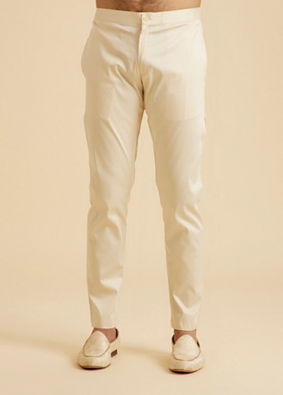 Manyavar Men Beige Elegance Pant