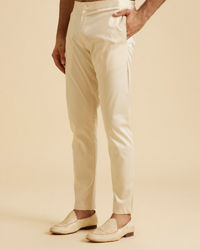Manyavar Men Beige Elegance Pant