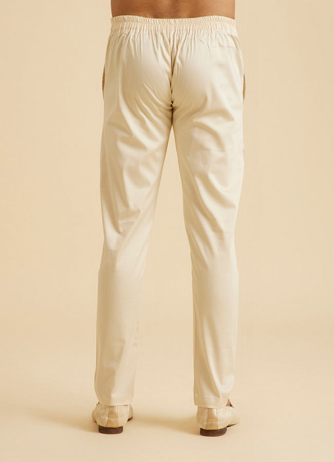 Manyavar Men Beige Elegance Pant