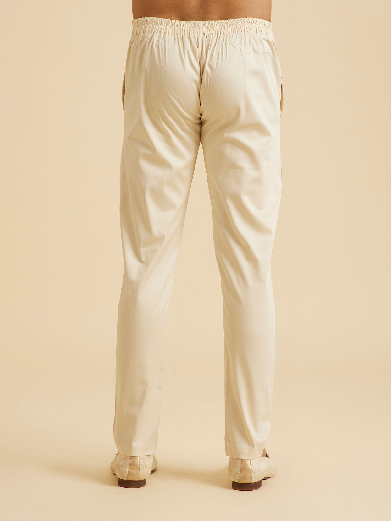 Manyavar Men Beige Elegance Pant