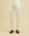 Manyavar Men Warm White Pencil Cut Trousers