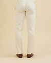 Manyavar Men Warm White Pencil Cut Trousers
