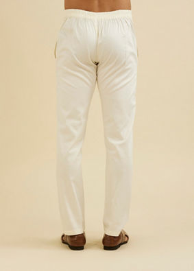 Manyavar Men Warm White Splendor Pant image number 2