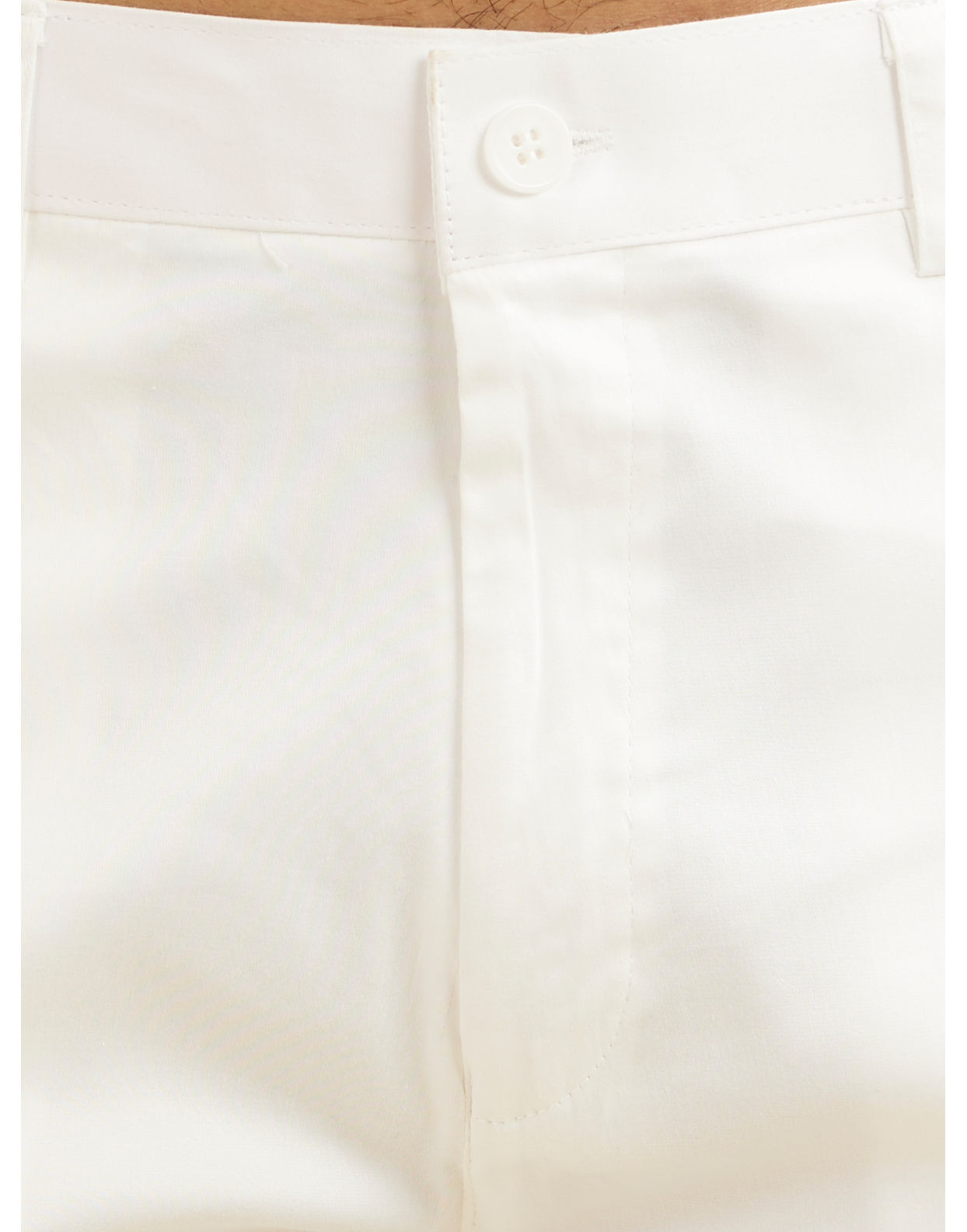 Manyavar Men Snow White Pencil Cut Trousers