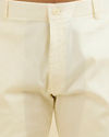 Manyavar Men Warm White Pencil Cut Trousers