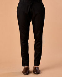 Manyavar Men Flawless Black Cotton Pant