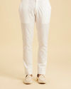 Manyavar Men White Cotton Pant