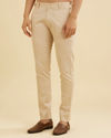 Manyavar Men Beige Sophistication Cotton Lower
